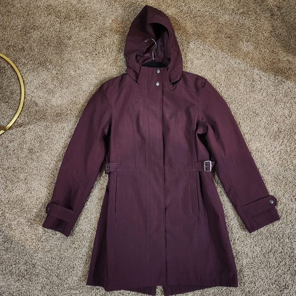 Kirkland Signature Ladies' Trench Coat Purple Lightweight Water Resistant - Picture 6 of 12